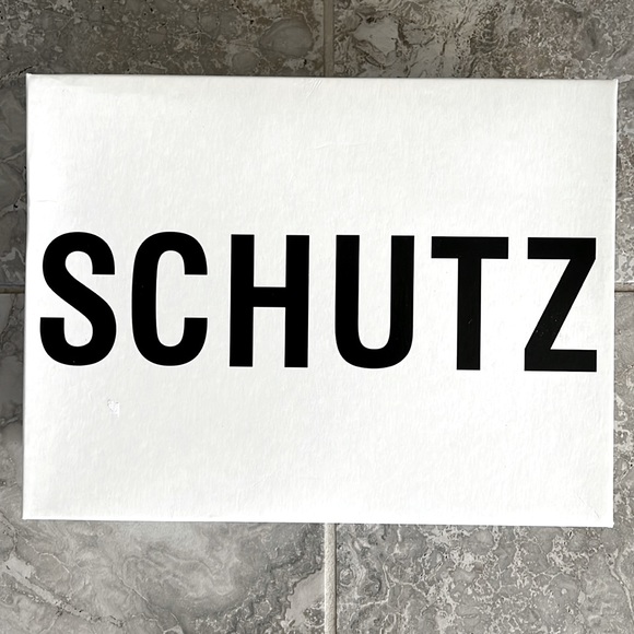 Schutz x Revolve Andy Leather Open Toe Heels, Size 8 New in Box w/Dust Bag - Picture 14 of 16